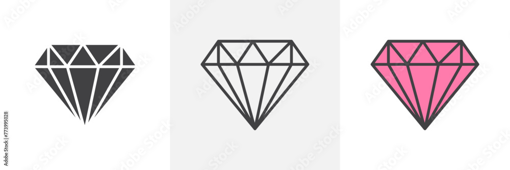 Exquisite Gemstones Icon Set with Rare Diamonds, Sapphires, and Rubies Exquisite Gemstones Icon Set with Rare Diamonds, Sapphires, and Rubies