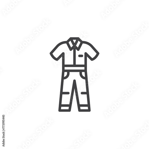 Mechanic Uniform line icon