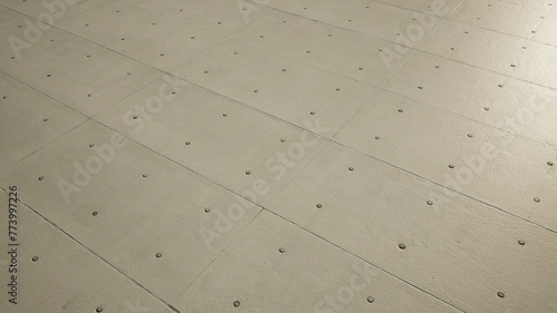 Concept or conceptual solid beige background of poured concrete texture floor as a modern pattern layout. A 3d illustration metaphor for construction, architecture, urban and interior design