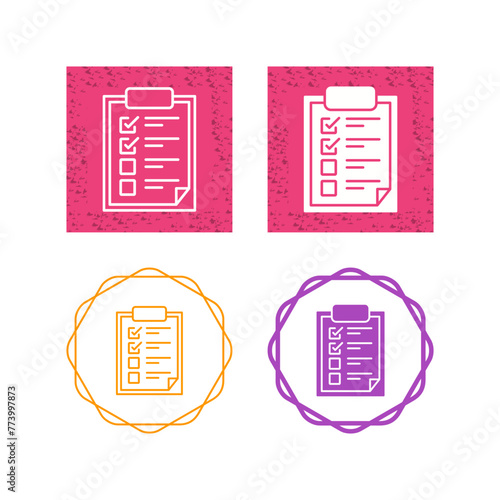 Checklist Vector Icon