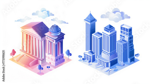 3d render of a building