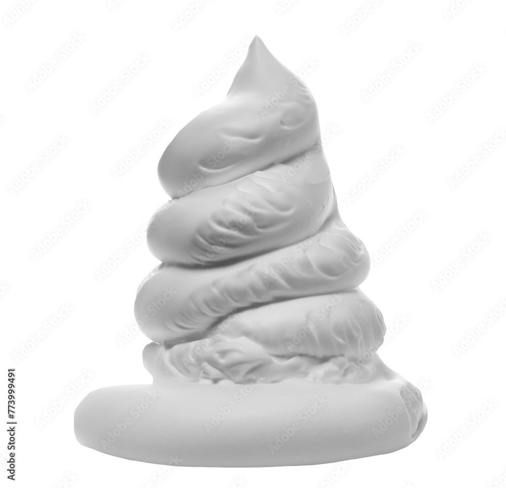 Shave foam isolated on white background, clipping path - obrazy, fototapety, plakaty 