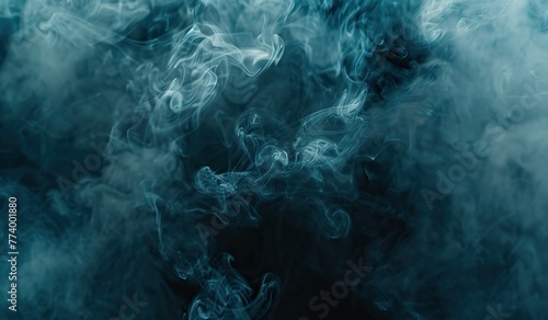 Mysterious smoke on a dark background. The concept of mystery and the unexplored.