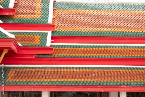 thai temple roof photo