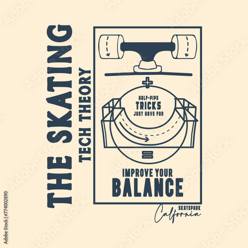 free vector skate t-shirt design.