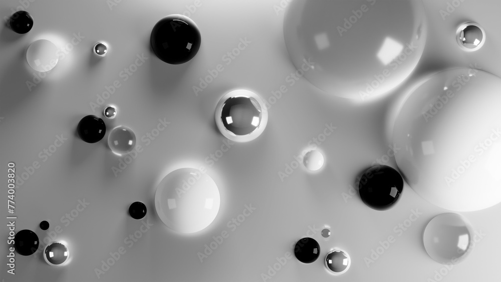 grey background with white and black circles grey background with white and black circles