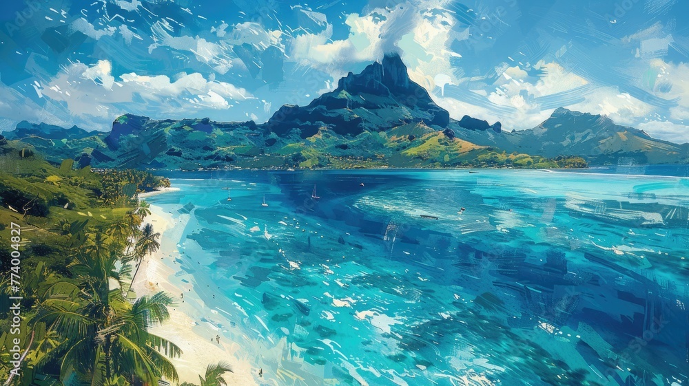 Bora Bora From Above French Polynesia, Tahiti Bora Bora From Above French Polynesia, Tahiti