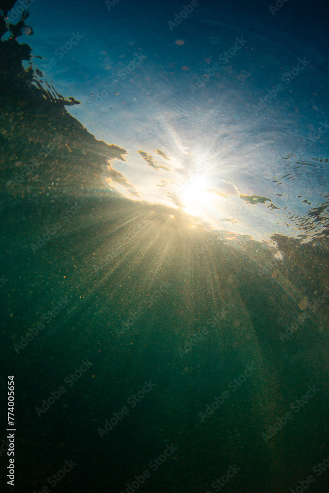 Sunbeam as seen from underwater.