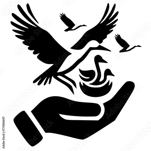 silhouette of a hand