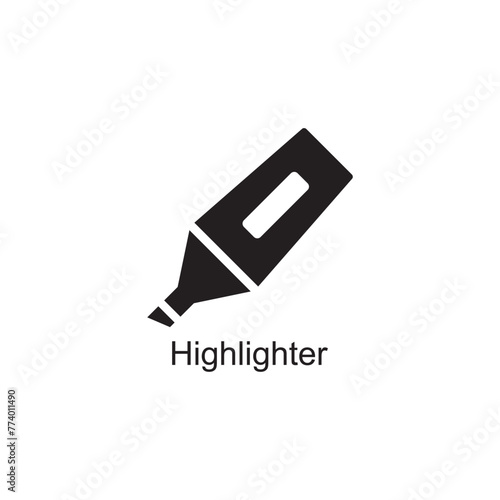 highliter icon , paper icon vector photo