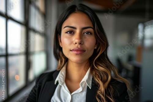 a woman in a suit