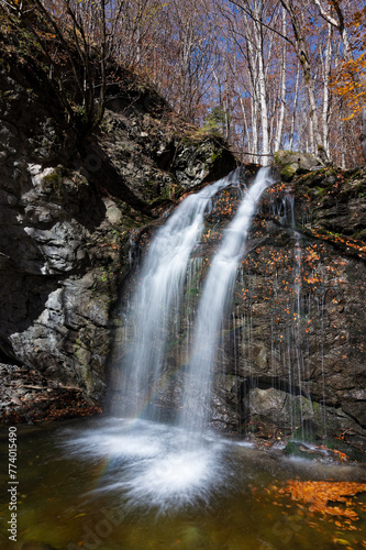 Waterfall in the virgin forest of Frakto in Macedonia  Greece