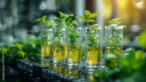 Photobioreactor process in algae fuel biodiesel research in biofuel industrial industry lab, natural algae plant alternative fuel energy. Future consumption environmental ecology eco-friendly