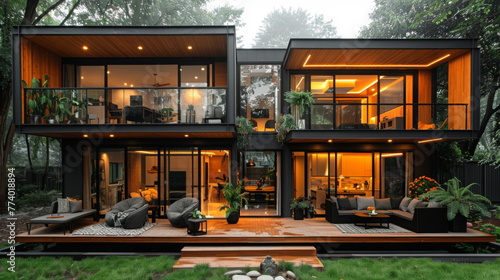 Modern House Amidst Dense Forest