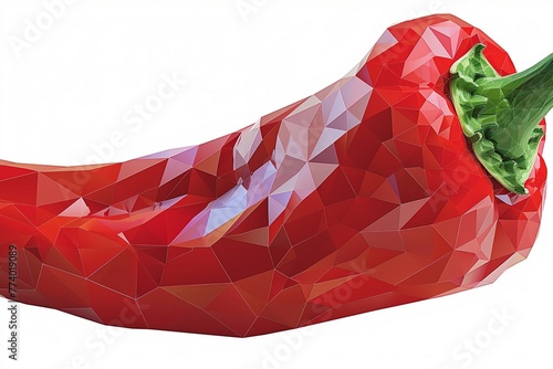 a red pepper with a green head