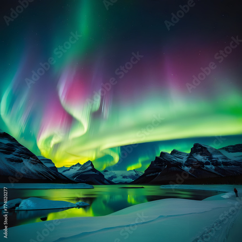 polar lights, ai-generatet photo