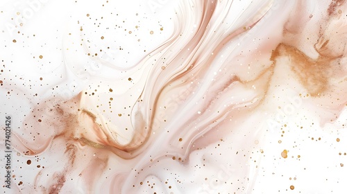 solid white background with cocoa swirls