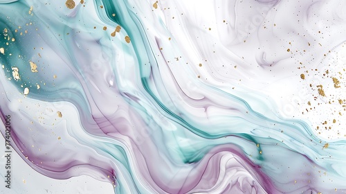 solid white background with cyan swirls