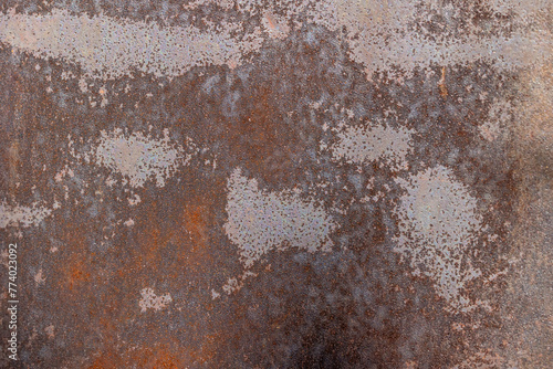 Texture of a rusty metal panel
