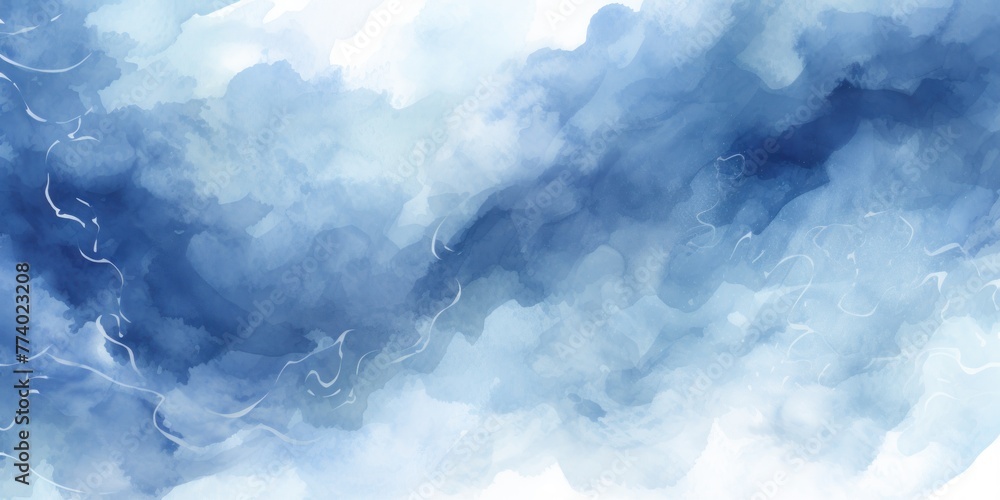 Navy watercolor abstract background