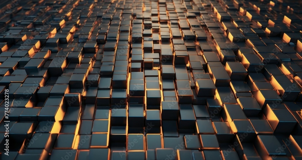 Fototapeta premium Geometry cubes background