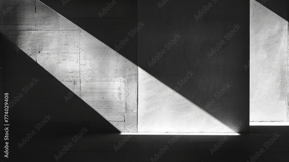 Abstract empty room with shadow on concrete wall. Abstract empty room with shadow on concrete wall.