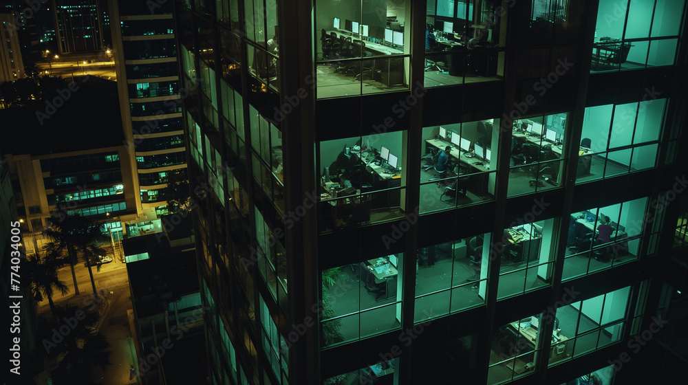 Modern office building full of active people. Modern office building full of active people.
