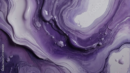Abstract watercolor paint background in shades of amethyst and lavender with liquid fluid texture for background, banner.