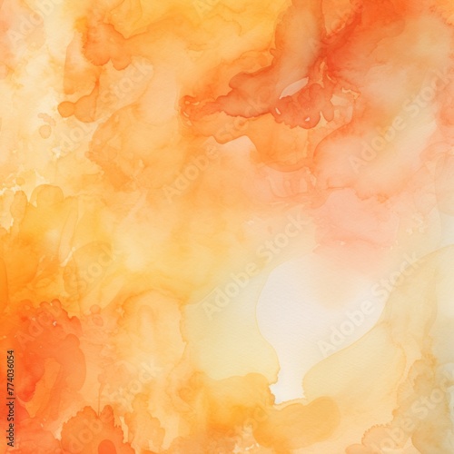 Orange watercolor abstract background