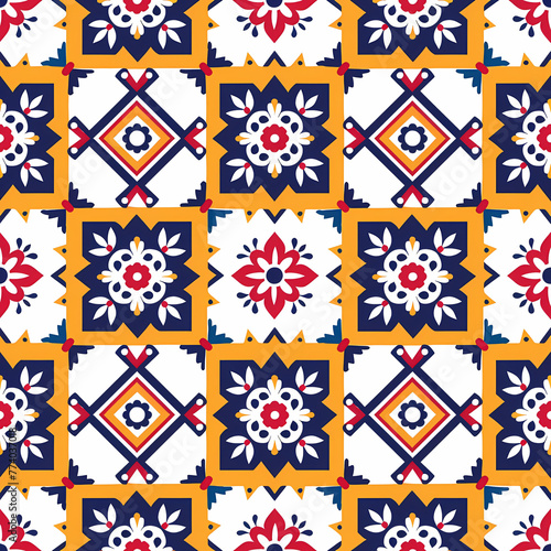 Wallpaper Mural Pattern seamless design, wallpaper, flower, fabric, carpet, mandalas, clothing, wrapping, sarong, tablecloth, shape, geometric pattern, ethnic pattern, traditional. illustration Torontodigital.ca