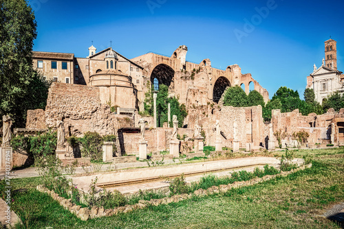 Roman Forum. Ancient, beautiful, incredible Rome. photo