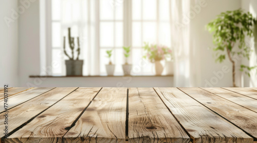 Wooden table top with copy space