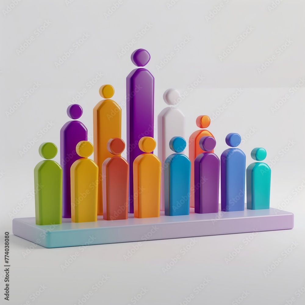 icon Bar chart with cute icons showing financial data icon anatomy icon Bar chart with cute icons showing financial data icon anatomy