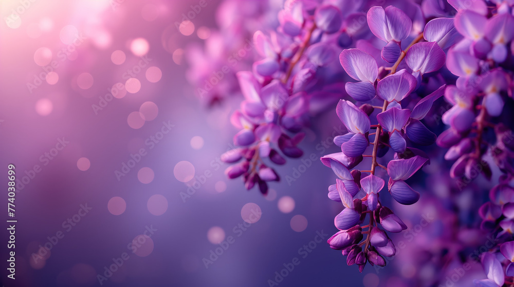 Purple Flowers on a Purple Bokeh Background Purple Flowers on a Purple Bokeh Background
