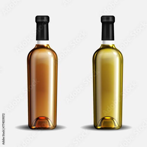wine bottle isolated on white