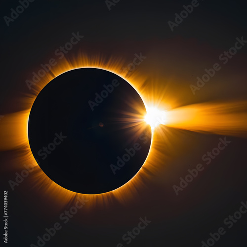 solar eclipse in space, ai-generatet