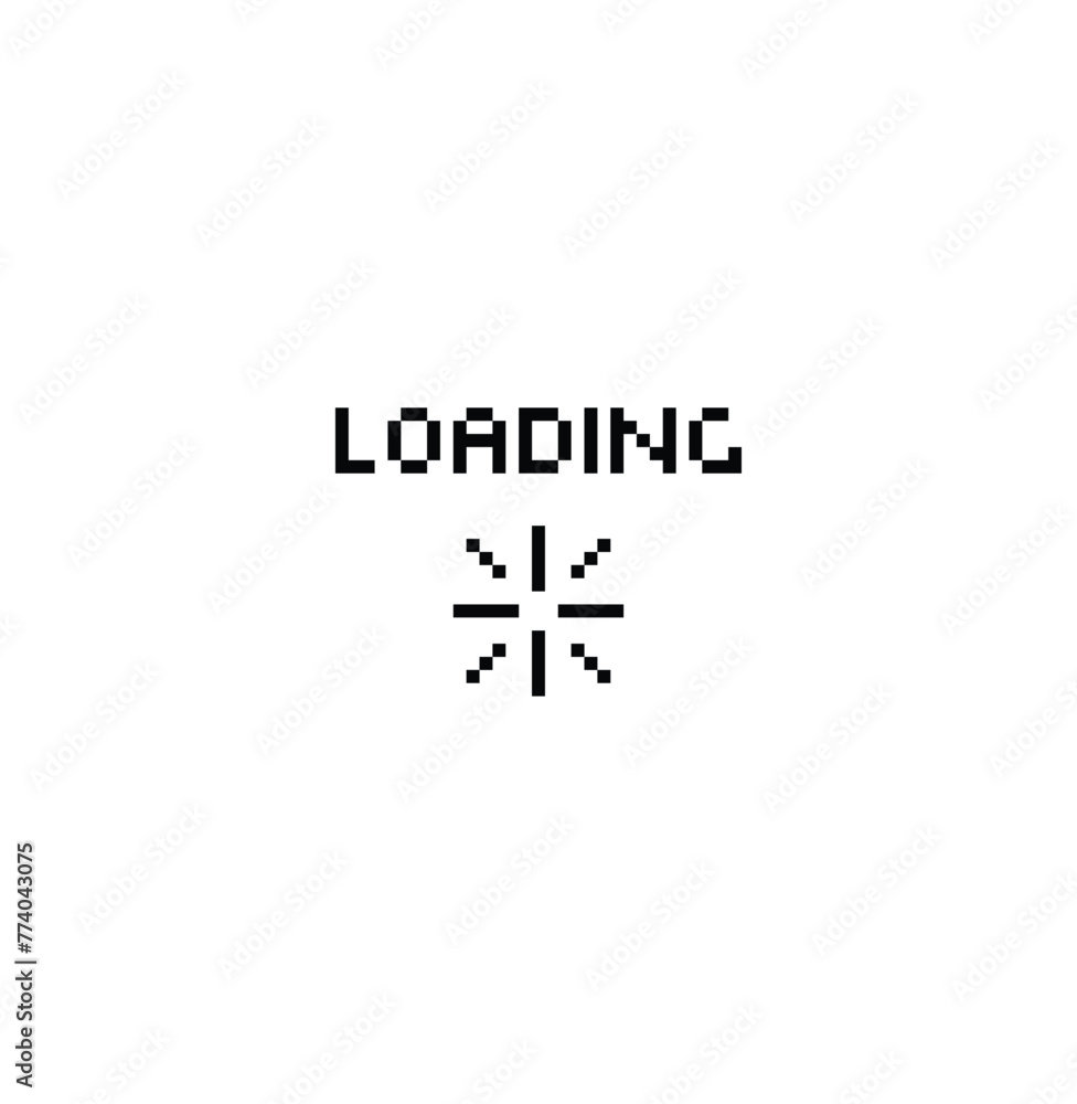 loading 8 bit icon vector Pixel art loading bar for game loading 8 bit icon vector Pixel art loading bar for game