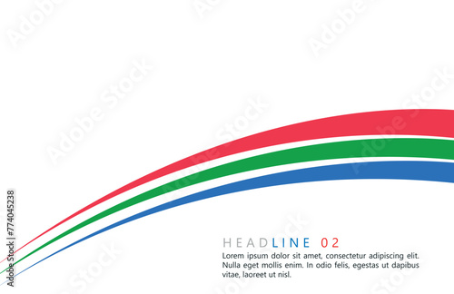Paralympic Games Abstract multicolored background. Vector graphics for design. lines, texture. Abstract curly line with olympics color.