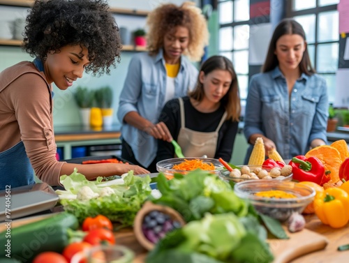 A group coaching session focused on nutrition and healthy eating habits photo