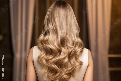 A Woman With Luxury Honey Blonde Hair Extensions