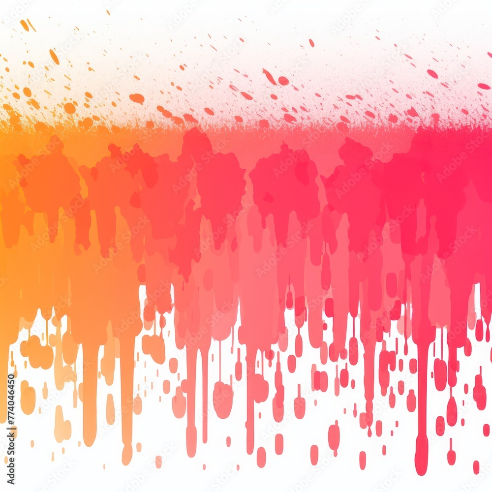 Pink red orange gradient gritty grunge vector brush stroke color halftone pattern