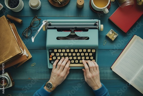 Dawny sposób pracy biurowej - maszyna do pisania