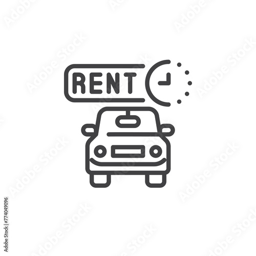 Car Rental line icon
