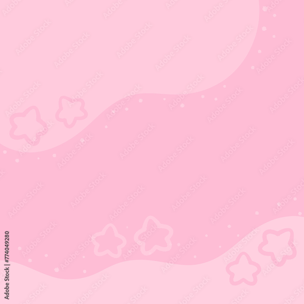 cute star background pink pastel color