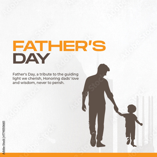 A heartwarming silhouette of a father and child, honoring the guiding presence of fathers on Father's Day.