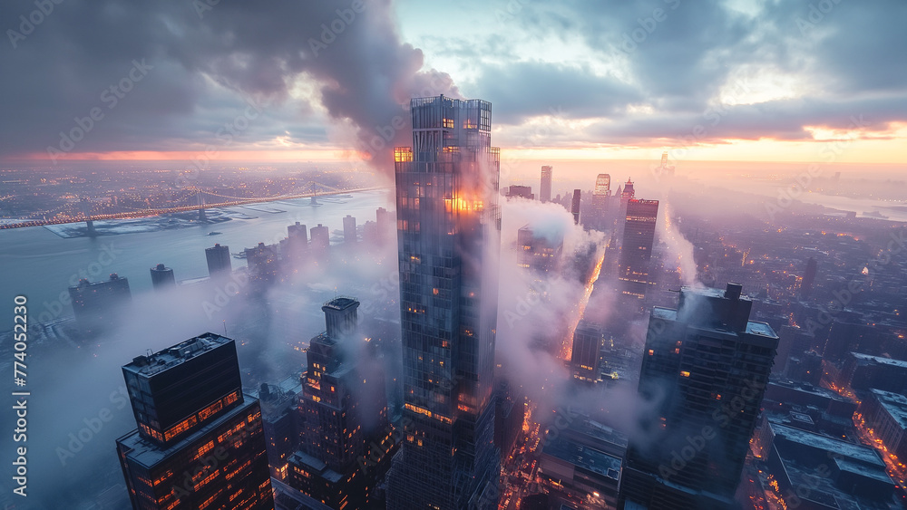 Fototapeta premium Catastrophic fire.