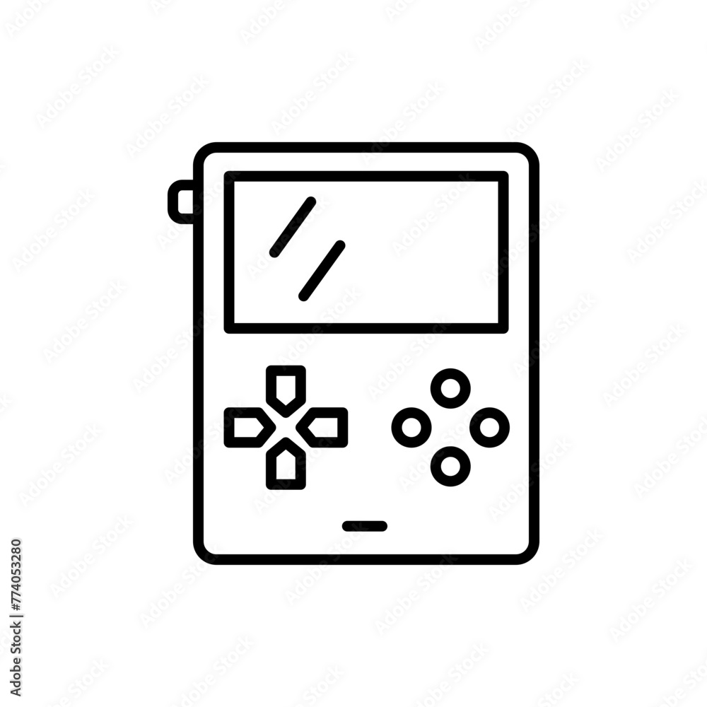 Handheld game outline icons, minimalist vector illustration ,simple transparent graphic element .Isolated on white background Handheld game outline icons, minimalist vector illustration ,simple transparent graphic element .Isolated on white background