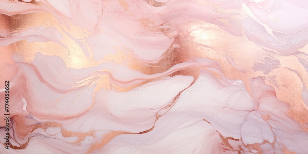 Rose Gold light watercolor abstract background