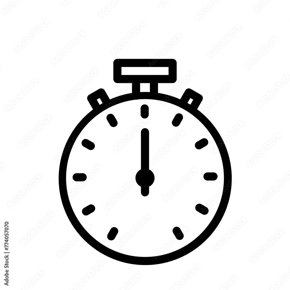 stopwatch Vector Line Icon Design stopwatch Vector Line Icon Design