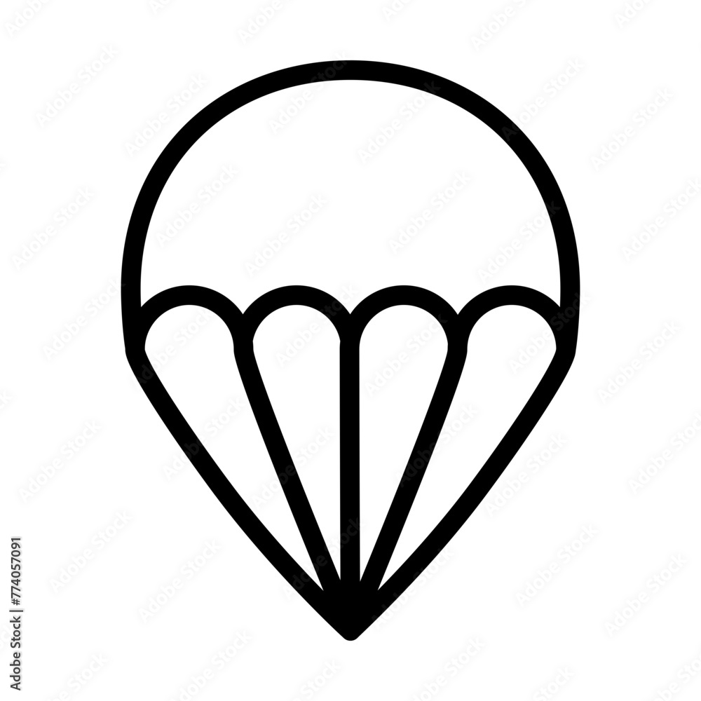 paratrooping Vector Line Icon Design paratrooping Vector Line Icon Design